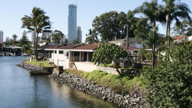 This property at 87-89 Monaco Street, Broadbeach Waters, sold for $14.5m in 2021.