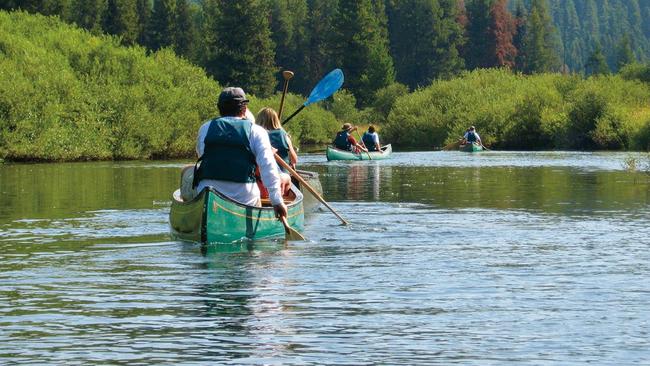 When escaping zombies a canoe is not a bad idea. Picture: Paws Up Resort