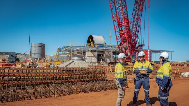 Workers at Liontown Resources' Kathleen Valley project in Western Australia. Picture: Supplied