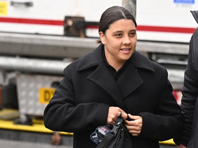 Sam Kerr had been on a night out with partner Kristie Mewis and friends when the incident took place. Picture: Getty Images