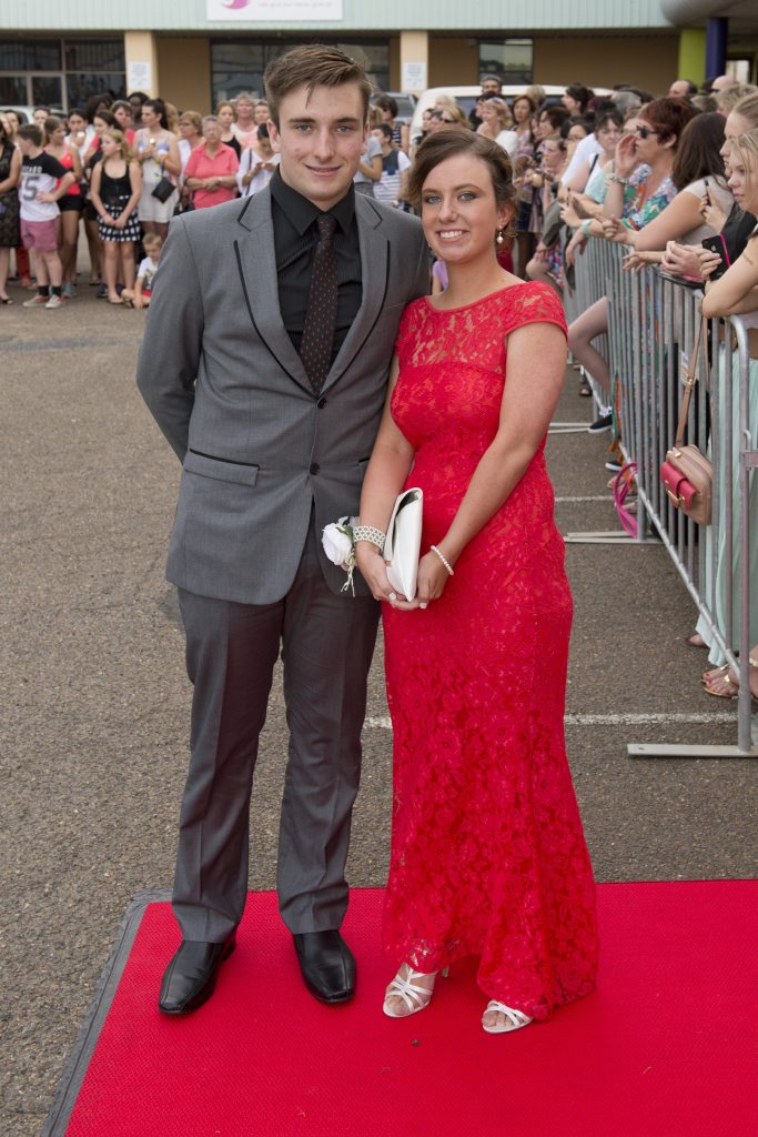 Tom Claydon and Megan Edwards on the red carpet. Picture: Kevin Farmer