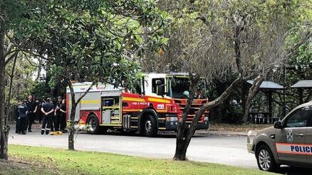 Emergency services at Currimundi Lake. Picture: Sarah Dionysius