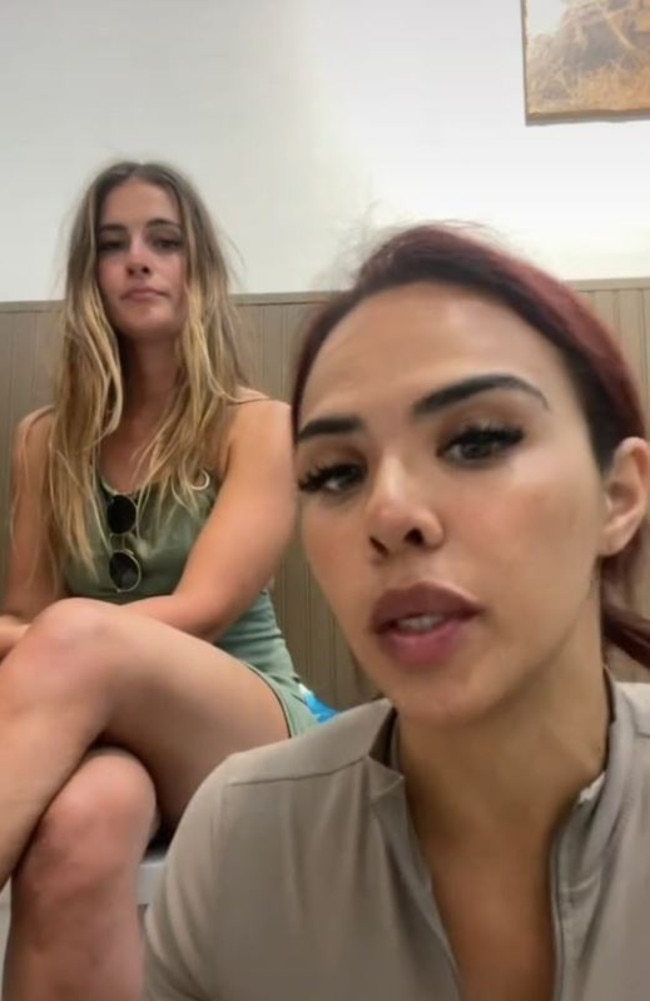 TikTok user Maria and her friend have shared a clip explaining their culture shock when they went to the US. Picture: TikTok/mariarekowski