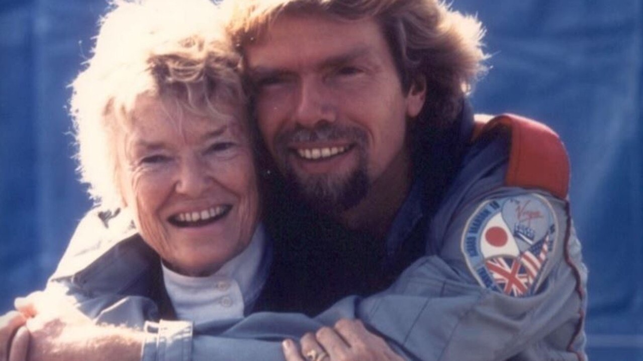 Sir Richard Branson says he could never have founded the Virgin Group without the help of his mum Eve. Picture: Virgin Atlantic