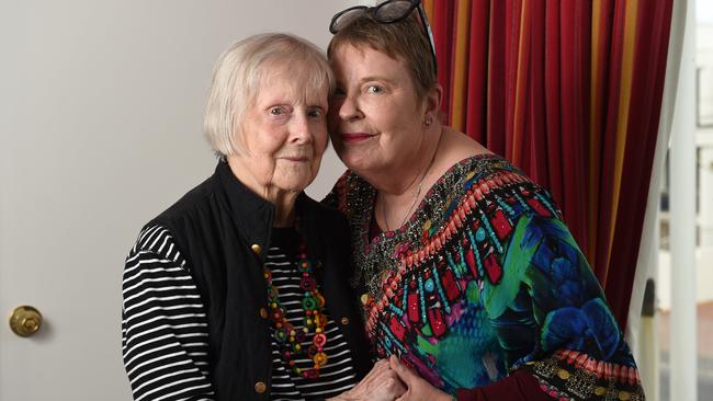 Full-time carer Lesley Bedini with her step-mother Mary, who suffers from dementia. Picture:  Naomi Jellicoe