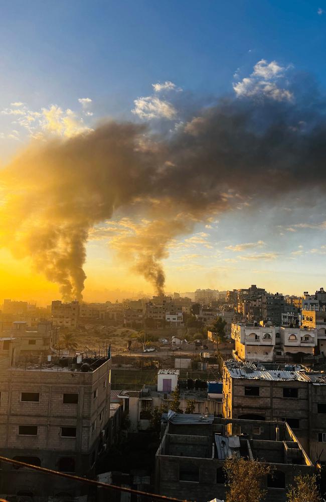 Smoke billows after Israeli strikes on Beit Lahia, in the northern Gaza Strip on October 22, 2024, amid the ongoing conflict between Israel and the Palestinian Hamas militant group. Picture: AFP