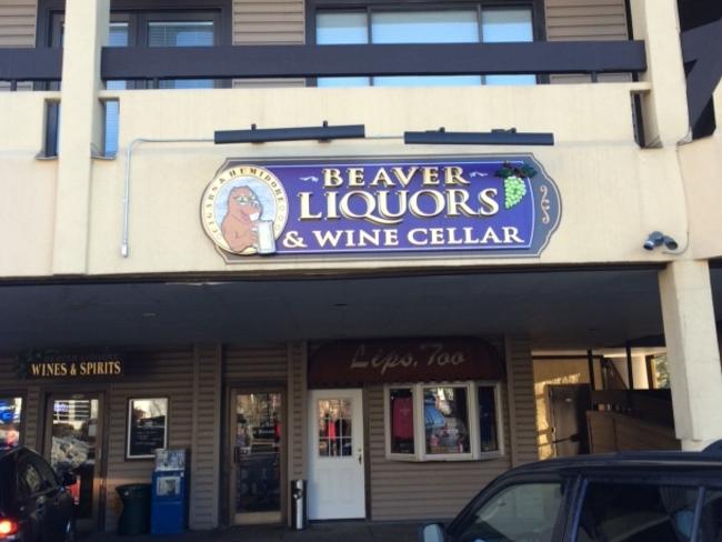 The famous Beaver Liquors bottle shop.