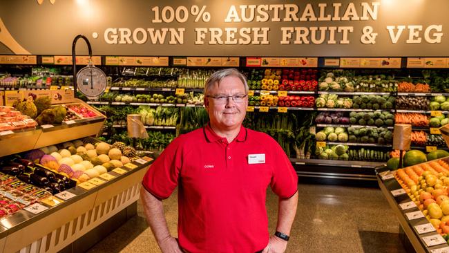 Coles chief Steven Cain in the Surrey Hills store. Picture: Jake Nowakowski