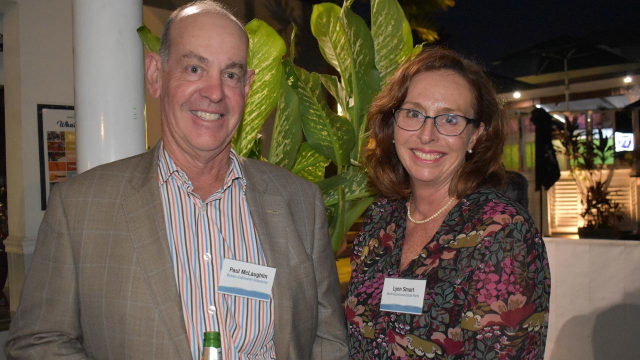 Paul McLaughlin of Bowen Collinsville Enterprise and Lynn Smart of North Queensland Bulk Ports at the Reconciliation in Action event at Grand View Hotel, Bowen. Picture: Kirra Grimes.