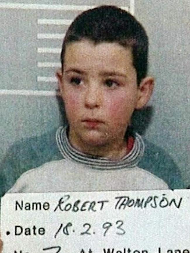 Robert Thompson, pictured, and Venables became Britain’s youngest murderers. Picture: AP