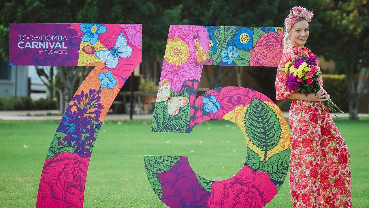 Breanna McCarthy at the Toowoomba Carnival of Flowers' 75th program launch.