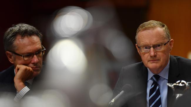 Governor of the Reserve Bank of Australia Philip Lowe (right) and deputy governor Guy Debelle. Picture: AAP Image