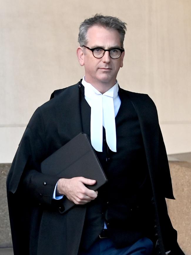 Nine barrister Nicholas Owens SC is seeking confidential documents from his opponents suspecting collusion between witnesses. Picture: NCA NewsWire / Jeremy Piper