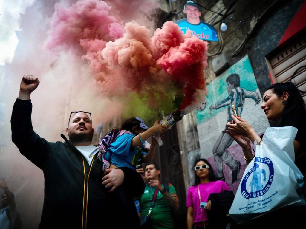 Naples celebrates its soccer team’s third Italian Championship in May 2023, after 33 years, with vibrant festivities and songs. Picture: Stefano Valerio