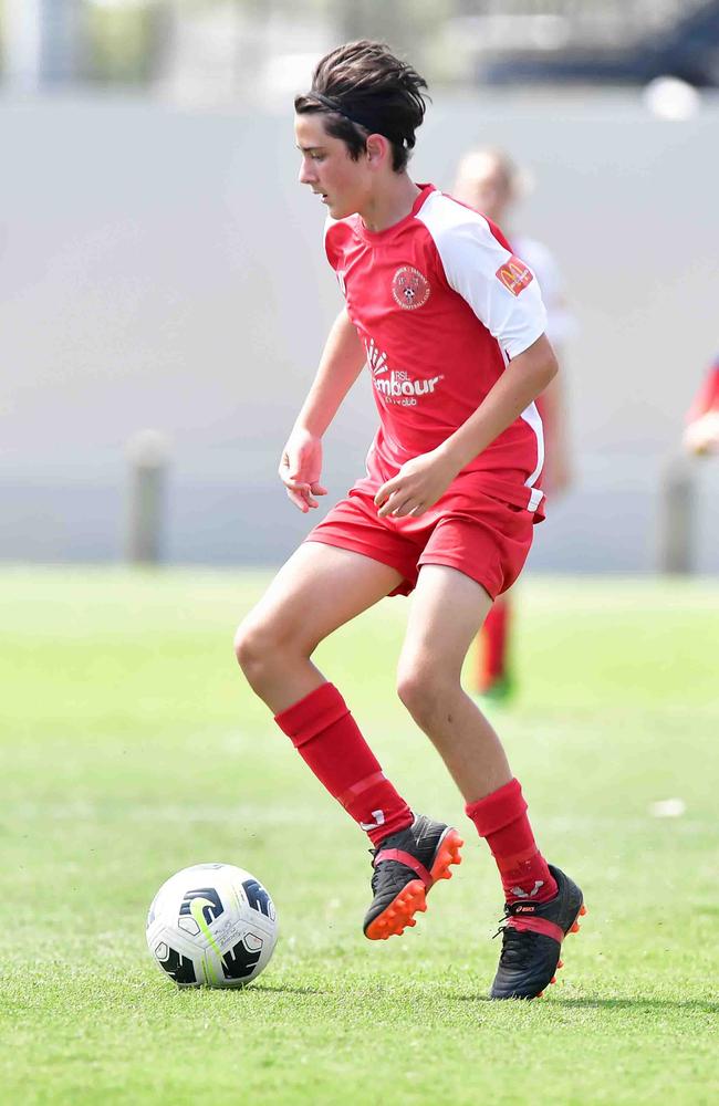 SOCCER: U 14 boys, Yandina Nambour United V Cooroora. Picture: Patrick Woods.