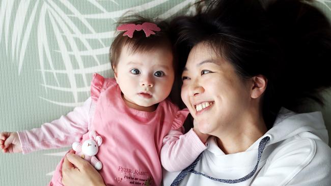 Audrey Ku with her daughter Madeleine. Picture: Tim Hunter