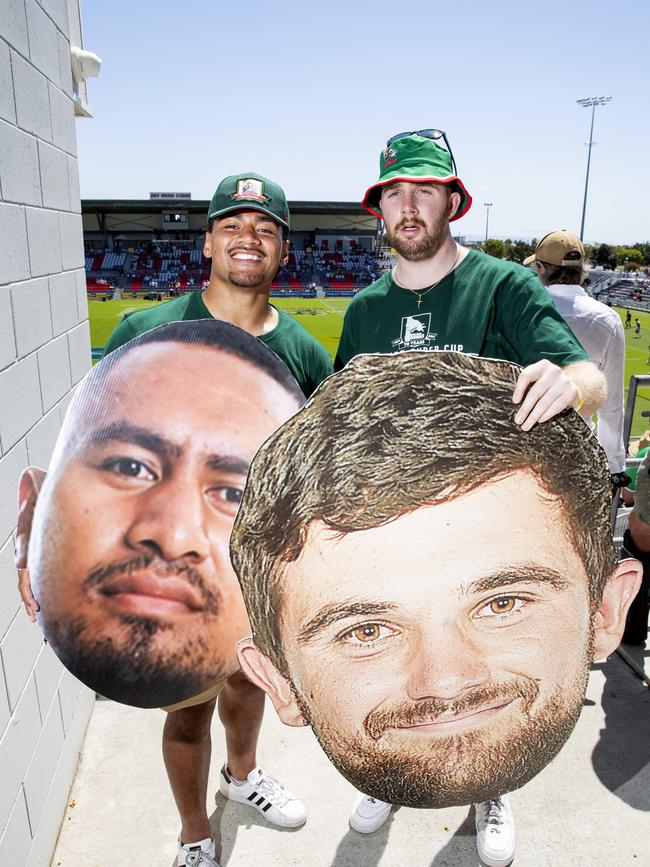 Nofoasa Malutoa and Lachlan Lee from Wynnum at the Intrust Super Cup Grand Final between Wynnum Manly Seagulls and Norths Devils, Sunday, October 10, 2021 - Picture: Richard Walker