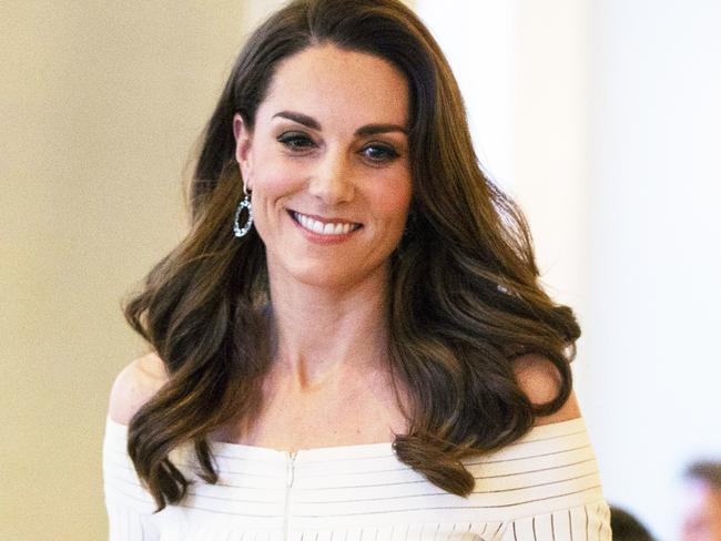 Britain's Kate, the Duchess of Cambridge attends the first annual gala dinner in recognition of Addiction Awareness Week, hosted by Action on Addiction and chef Skye Gyngell at Spring Restaurant, London, Wednesday, June 12, 2019. (Ian Vogler/Pool Photo via AP)