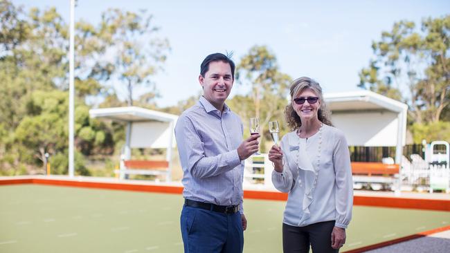 Fraser Coast Mayor George Seymour toasts the opening of the new clubhouse at Ingenia Communities.