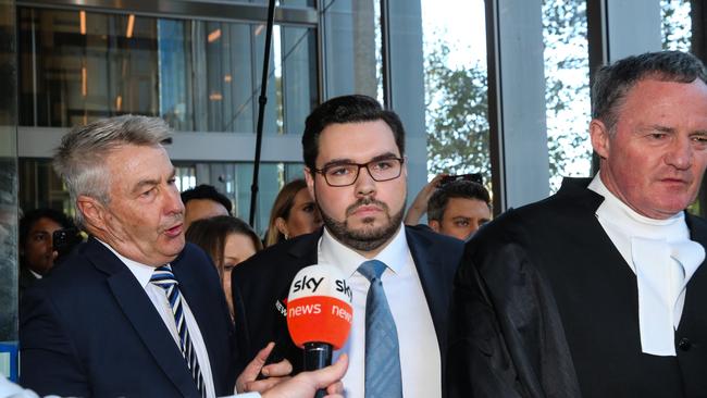 Bruce Lehrmann leaves Federal Court in Sydney after Justice Michael Lee hands down his judgment. Picture: NCA Newswire / Gaye Gerard