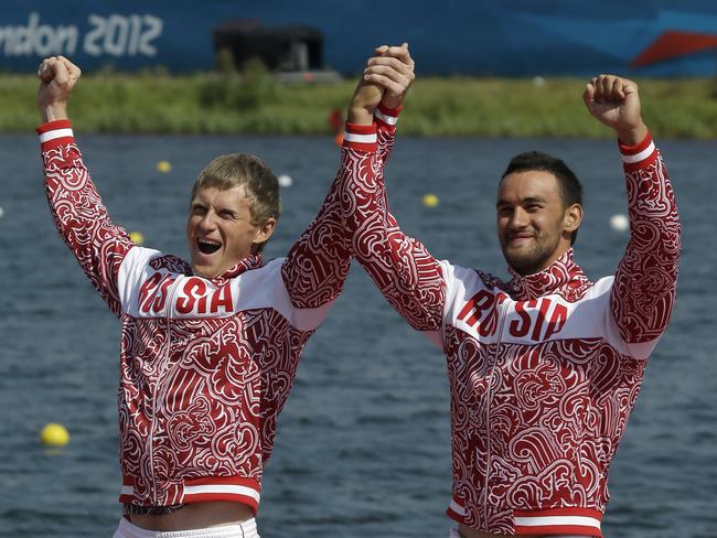 Alexander Dyachenko, right, has been banned from competing in Rio.