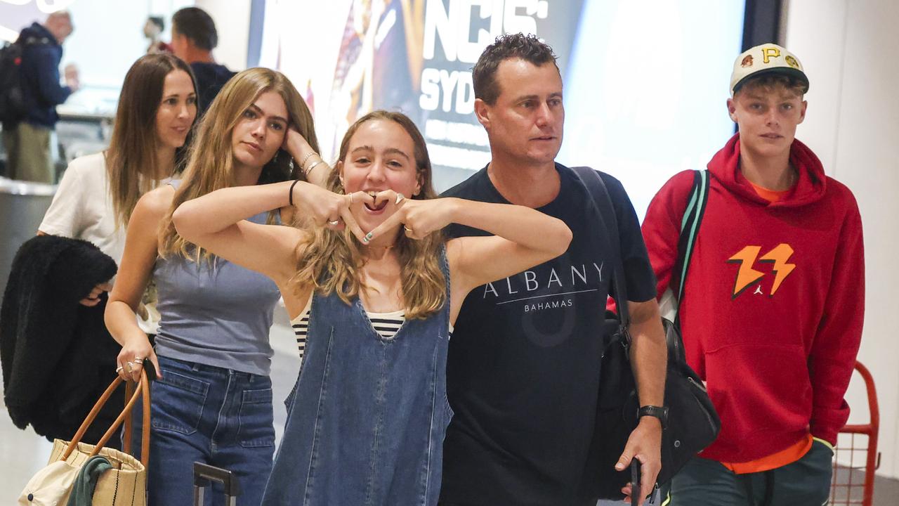 The whole gang were at the airport. Picture: MediaMode