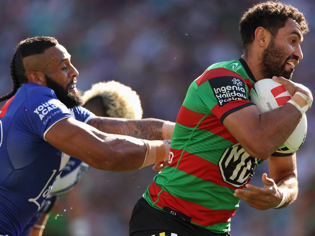 Alex Johnston failed to finish the game against the Bulldogs. Picture: Cameron Spencer/Getty Images