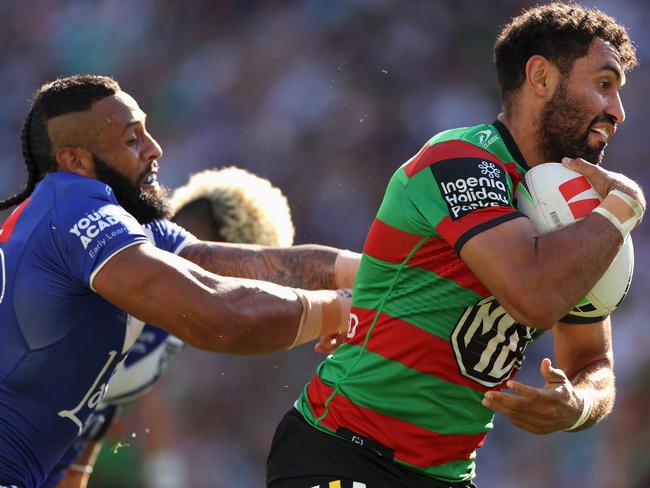 Alex Johnston failed to finish the game against the Bulldogs. Picture: Cameron Spencer/Getty Images