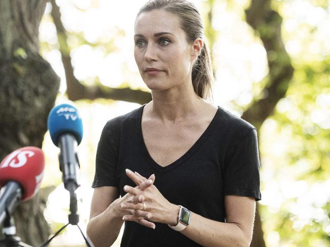 Prime Minister of Finland Sanna Marin apologises. Picture: AFP