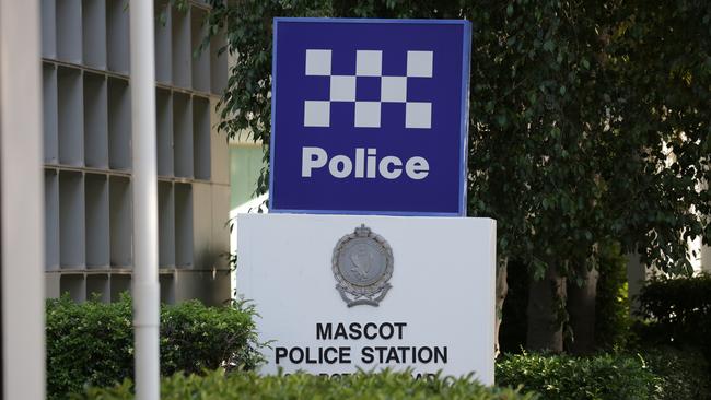 He allegedly assaulted a female officer at Mascot Police Station. Picture: Christian Gilles