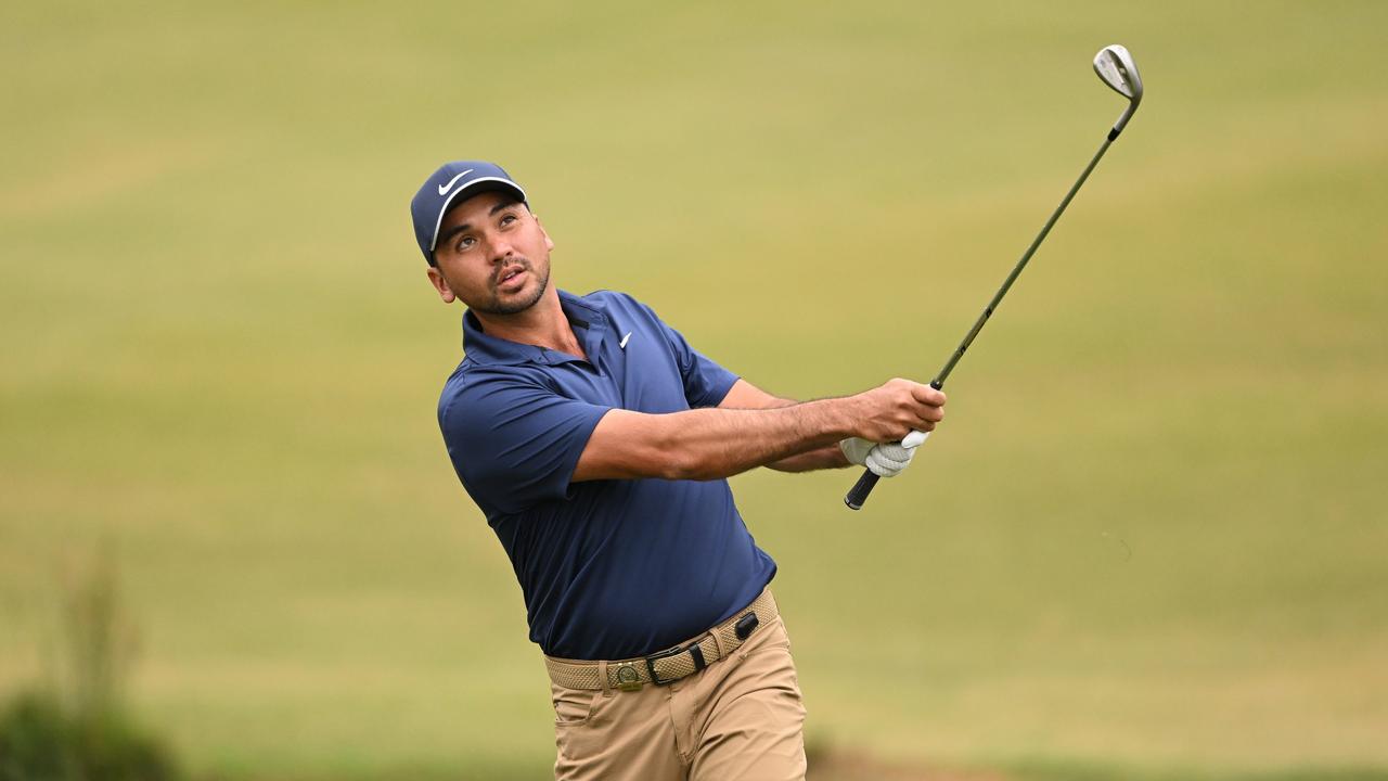 Jason Day of Australia plays a shot during a practice round prior to the 123rd U.S. Open Championship at The Los Angeles Country Club.