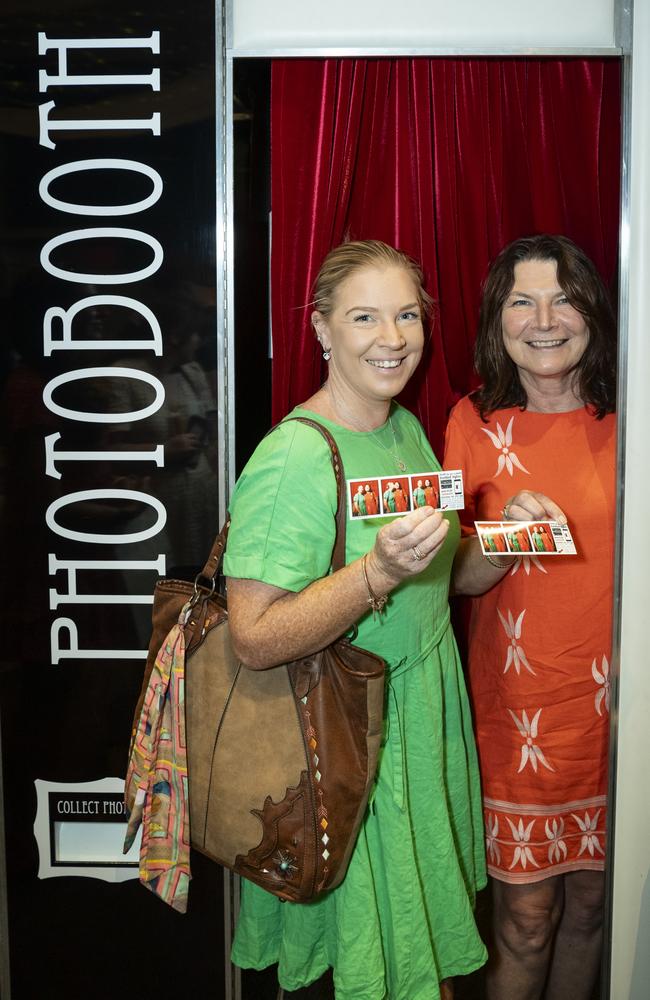 Bride-to-be Elizabeth Horton and mum Helen Piedl with their pics from In the Booth at Toowoomba's Wedding Expo hosted by Highfields Cultural Centre, Sunday, January 21, 2024. Picture: Kevin Farmer