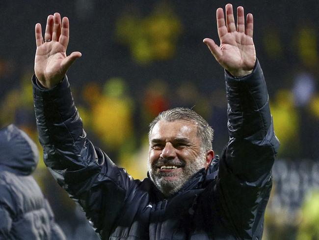 Ange Postecoglou after his team’s semi-final victory in Norway. Picture: Mats Torbergsen/NTB via AP