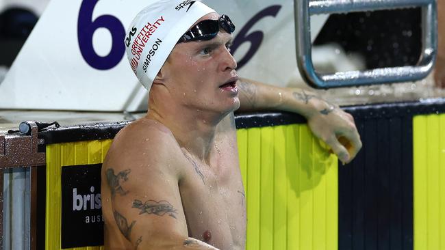 Cody Simpson just missed the 100m freestyle final. (Photo by Quinn Rooney/Getty Images)