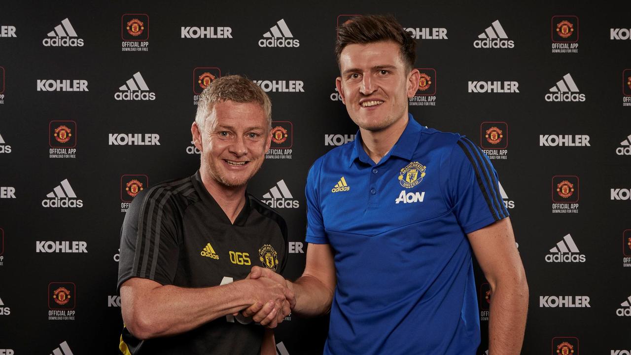 Harry Maguire signs for Manchester United.