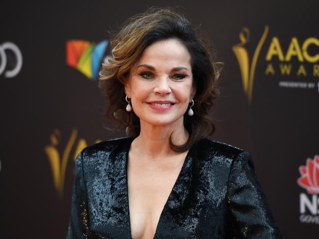 Sigrid Thornton arrives at the AACTA Award in 2018. AAP Image/Joel Carrett.