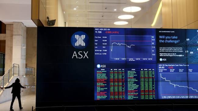 The S&P/ASX200 closed down just 4.60 points Monday to 7,298.50.. Picture: NCA NewsWire / Damian Shaw
