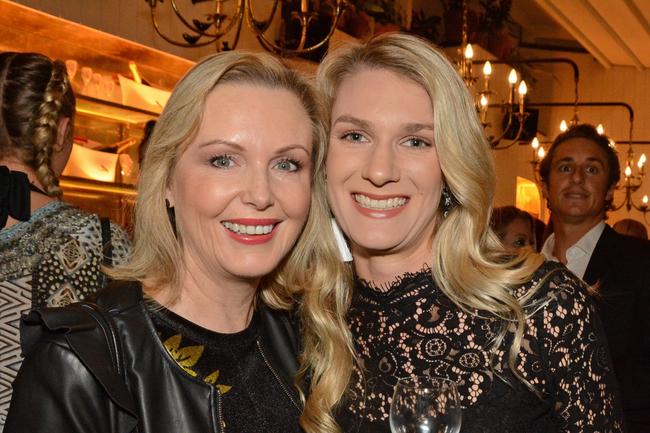 Karen Inglis-Turner and Carolin Pilligrath at the launch of Gold Coast Fashion Week at The Island, Surfers Paradise. Picture: Regina King