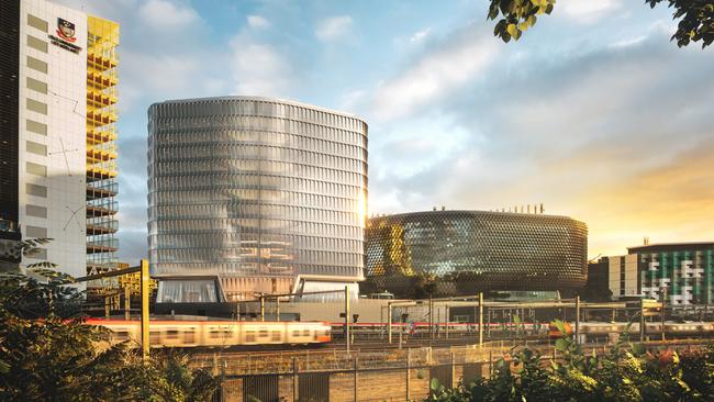 Artist impression of the SAHMRI 2 $350 million cancer-fighting proton therapy centre planned for Adelaide. Picture: Supplied