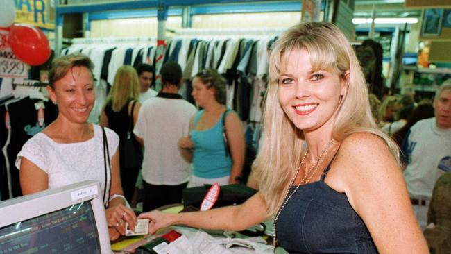 Gold Coast area manager for City Beach Surf Shops Vicki Chalaley helps out at their new store on Harbour Town’s opening day.