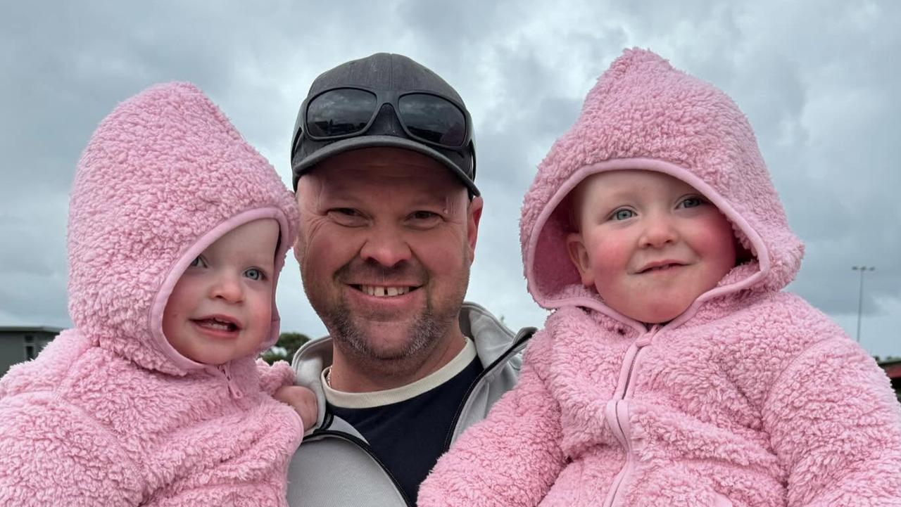 Jamie Doran with daughters, Georgie and Lily. Picture: Supplied