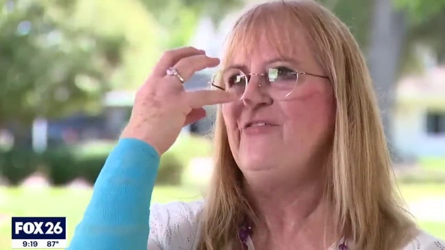 Mrs Jones recalled seeing the snake strike her glasses. Picture: Fox 26