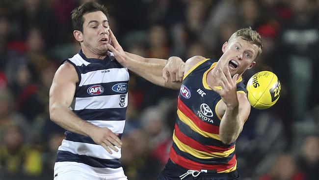 Daniel Menzel dropped a crucial mark against the Crows. Picture: Sarah Reed