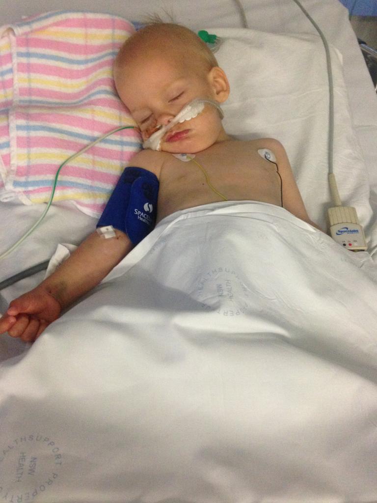Rio Fowler at pediatric palliative care Bear Cottage. Picture: Supplied