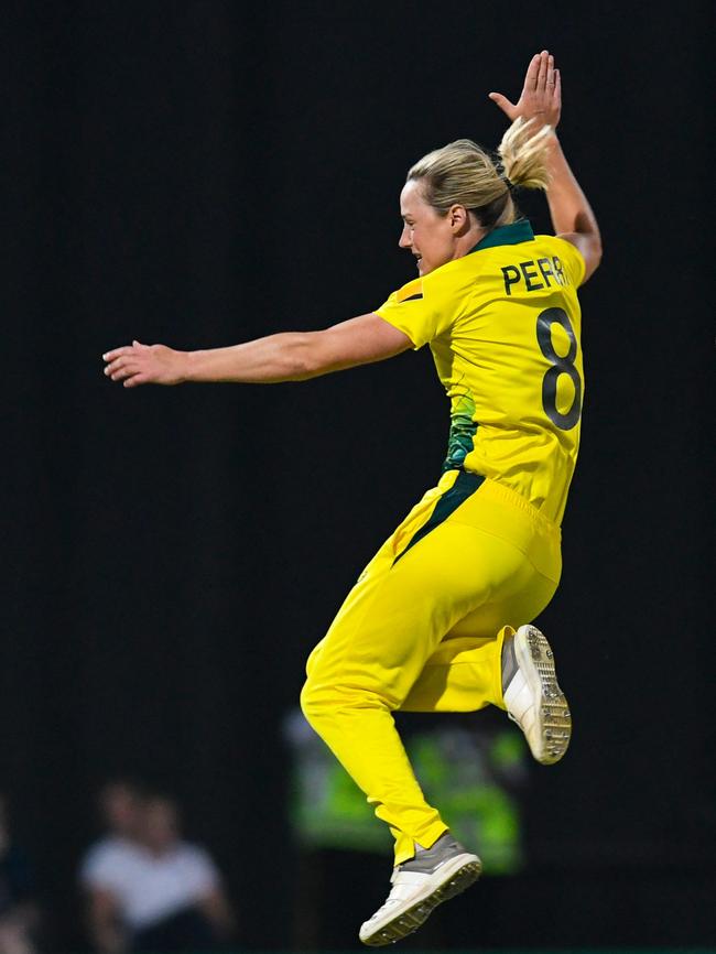 Ellyse Perry was outstanding with the ball. Pic: AFP