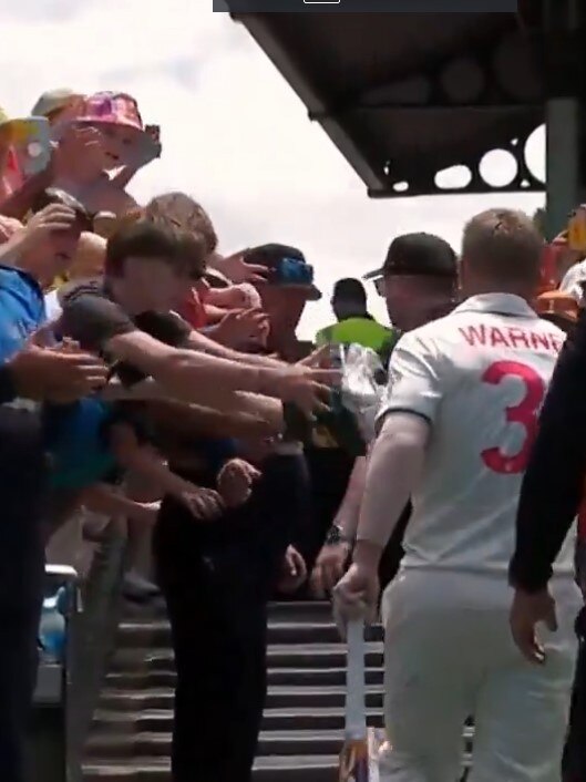 David Warner signs off a champion. Photo: Fox Sports