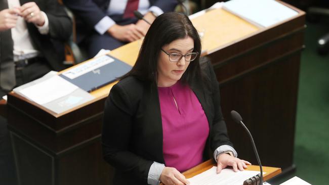 Ella Haddad Labor member for Clark. Question time in the Tasmanian parliament. Picture: Nikki Davis-Jones