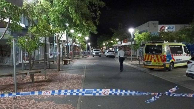 The crime scene in Morwell on Friday night. Picture: Supplied