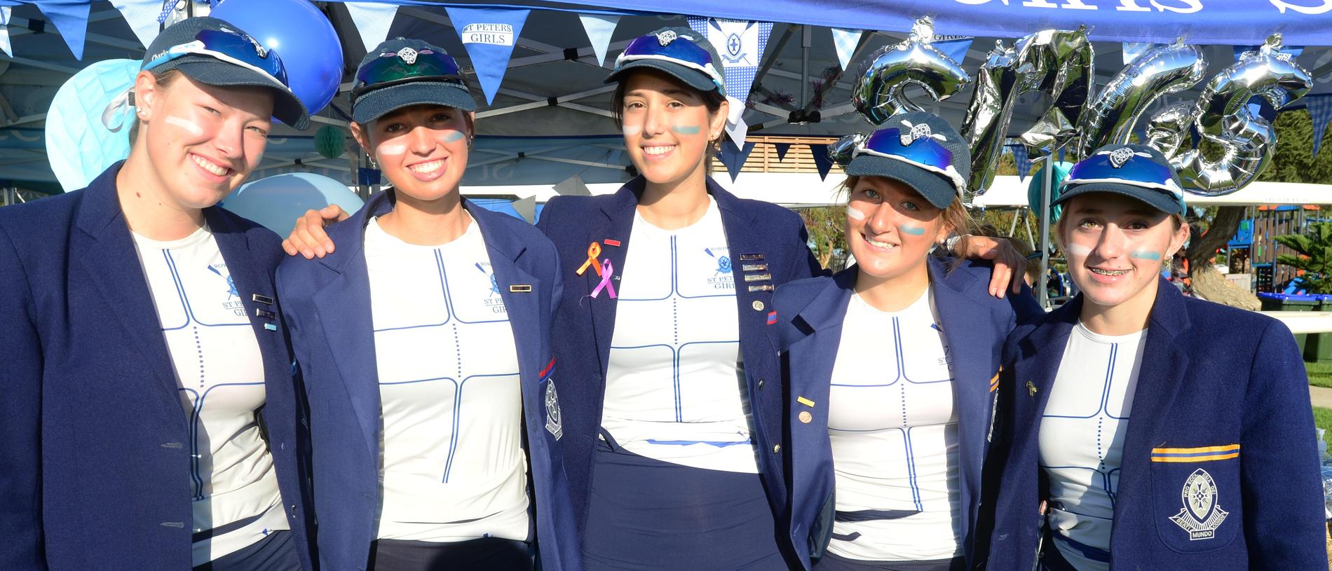 St Peters Girls School at the 2022 Head of the River. Picture: Michael Marschall