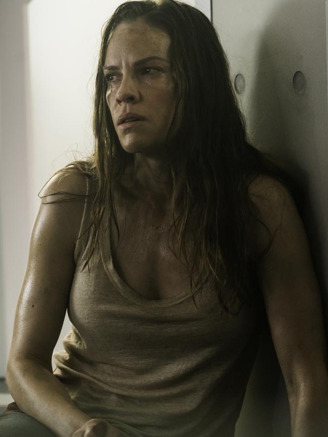 Hilary Swank in sci-fi thriller I Am Mother, which will premiere at the Adelaide Film Festival.